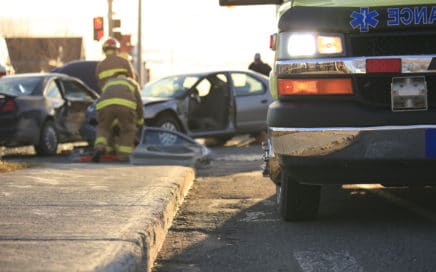 the scene of a severe car accident