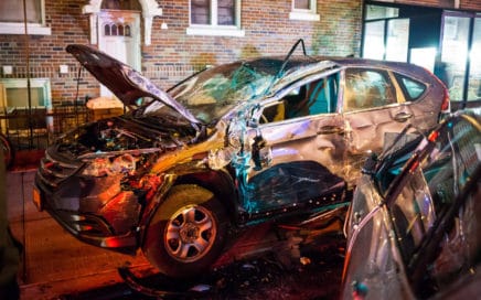 a wrecked Honda CR-V after a car accident