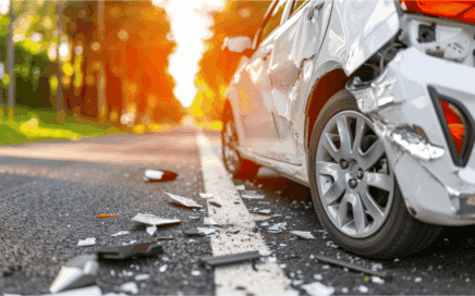 A car after being in an accident